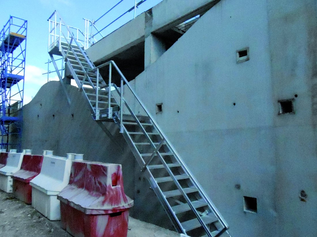 escalier de chantier provisoire